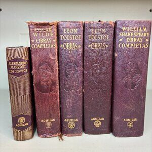 Oscar Wilde, Shakespeare, Tolstoi, Manzoni Aguilar Obras Completas Spanish Set